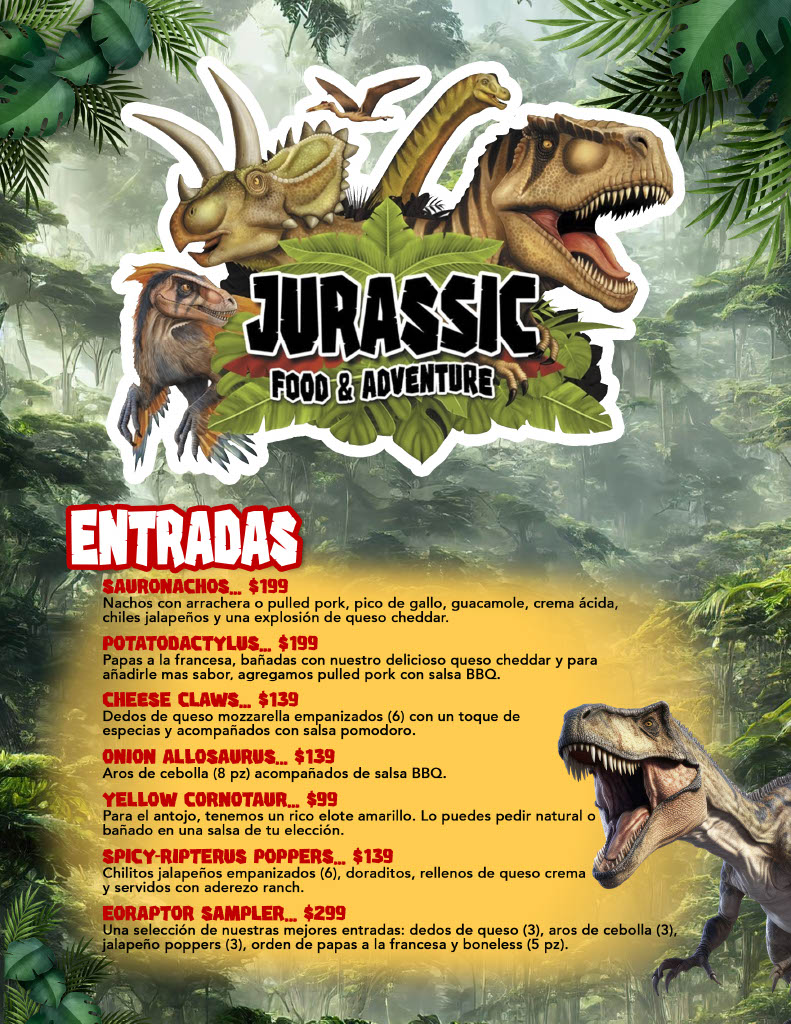 Menú Jurassic página 1