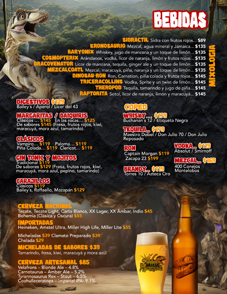 Menú Jurassic página 5